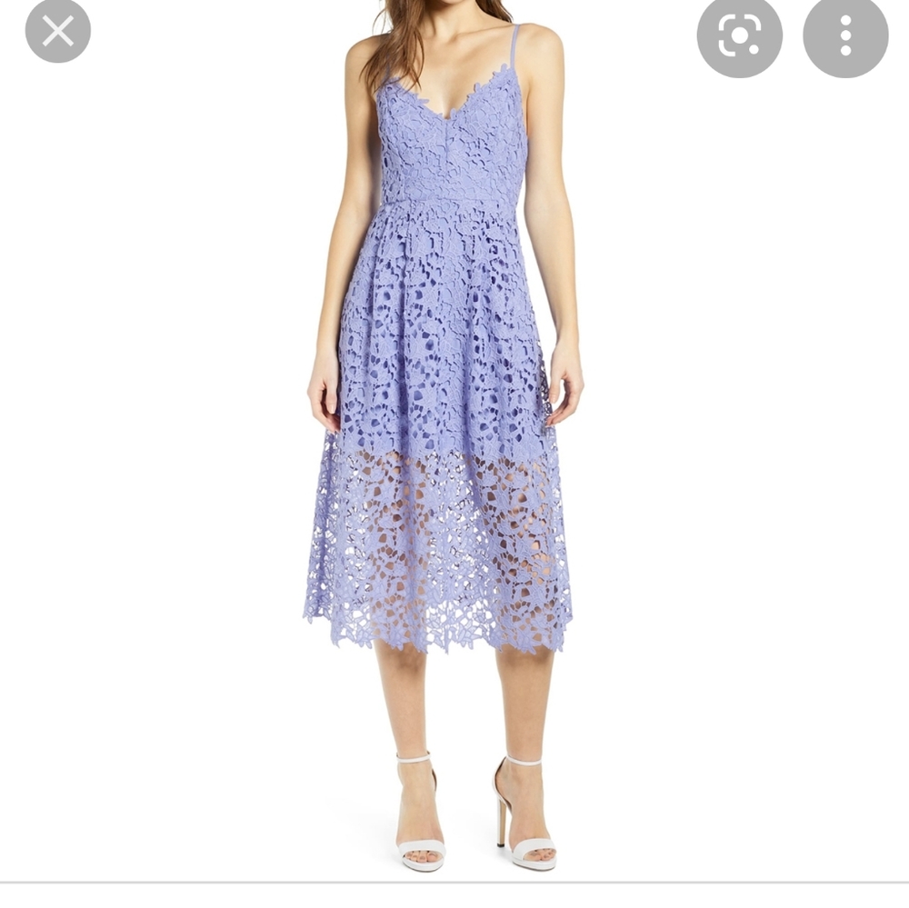 NWT ASTR the Label Lace Midi Dress Periwinkle
